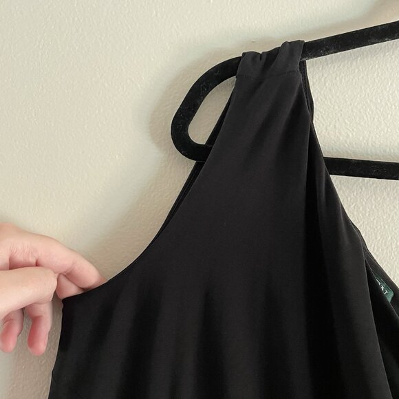 Lauren Ralph Lauren Women 10 Jersey Asymmetrical Layered One Shoulder Jumpsuit - Picture 8 of 13